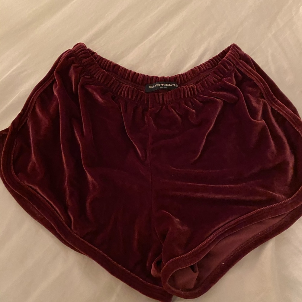 Brandy Melville Velvet Booty Shorts